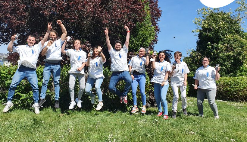 Groupe de soignant en train